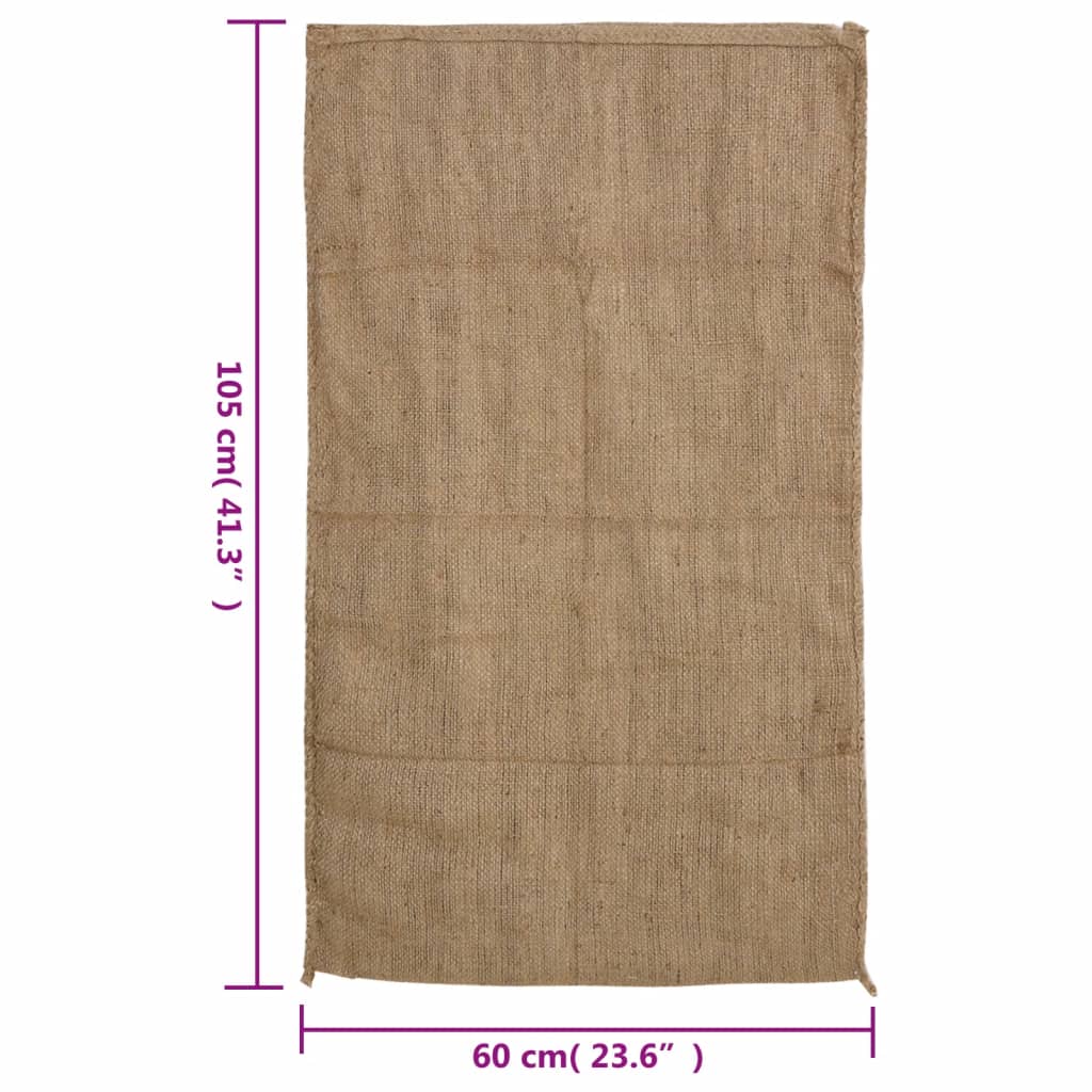 vidaXL Sacos de yute 10 unidades 60x105 cm 100% yute 340 g/m²