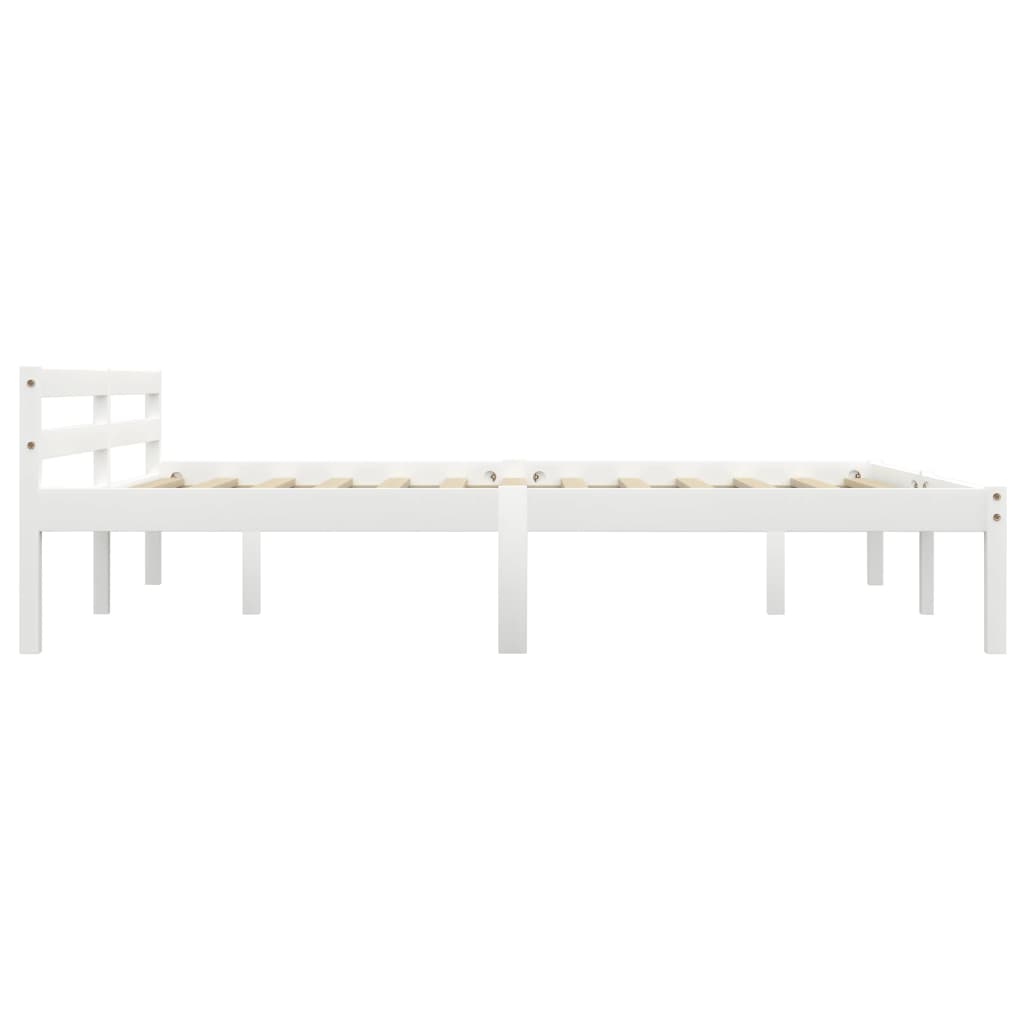 vidaXL Estructura de cama sin colchón madera de pino blanco 180x200 cm