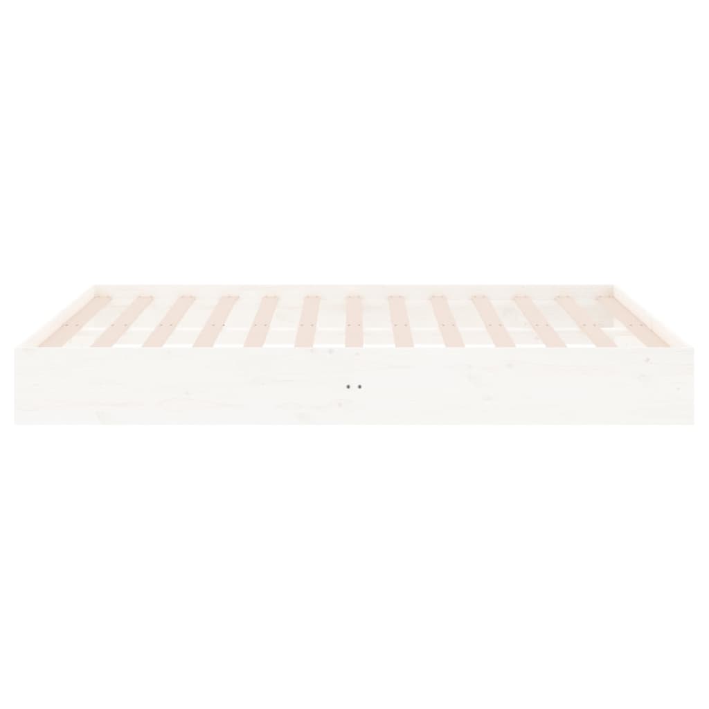 vidaXL Estructura de cama de madera maciza blanca 140x200 cm