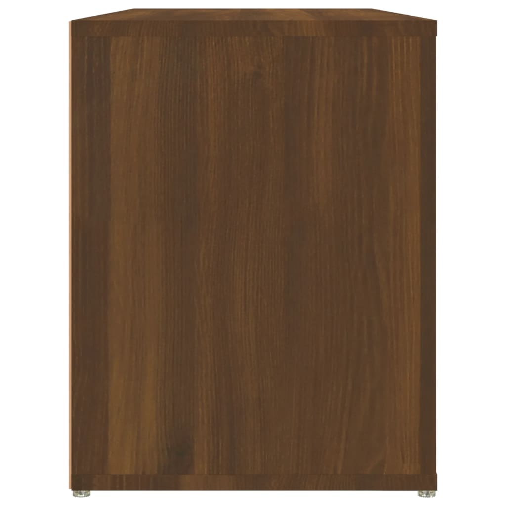 vidaXL Mueble zapatero madera contrachapada marrón roble 100x35x45 cm