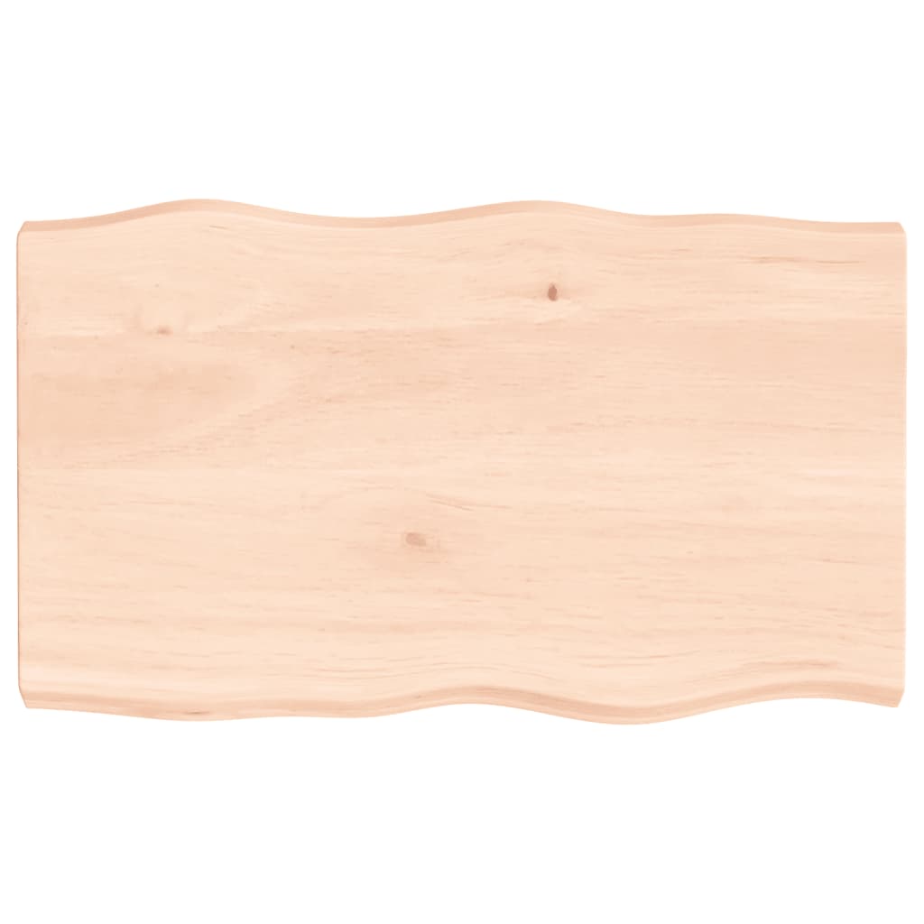 vidaXL Tablero de mesa madera maciza borde natural 100x60x(2-6) cm