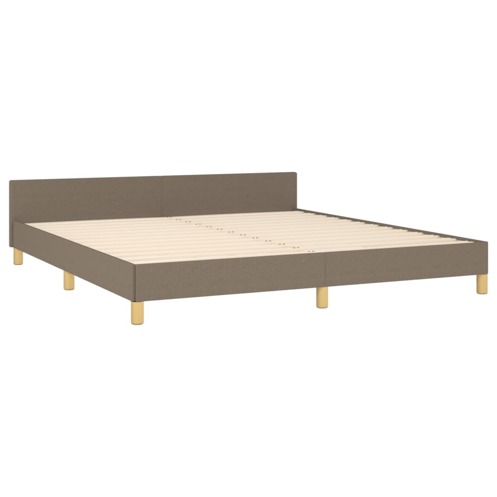 vidaXL Cama sin colchón tela gris taupe 180x200 cm