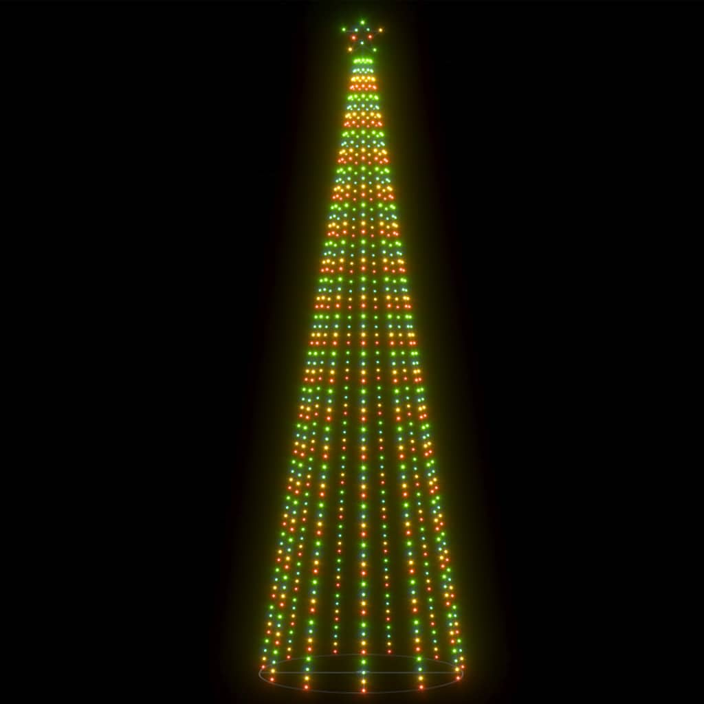 vidaXL Árbol de Navidad cónico 752 LEDs de colores 160x500 cm