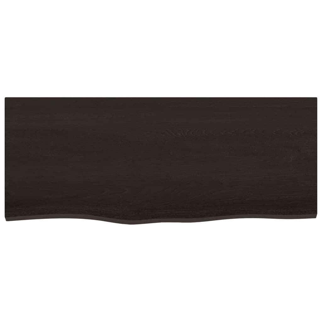 vidaXL Estante de pared madera roble tratada marrón oscuro 100x40x2 cm