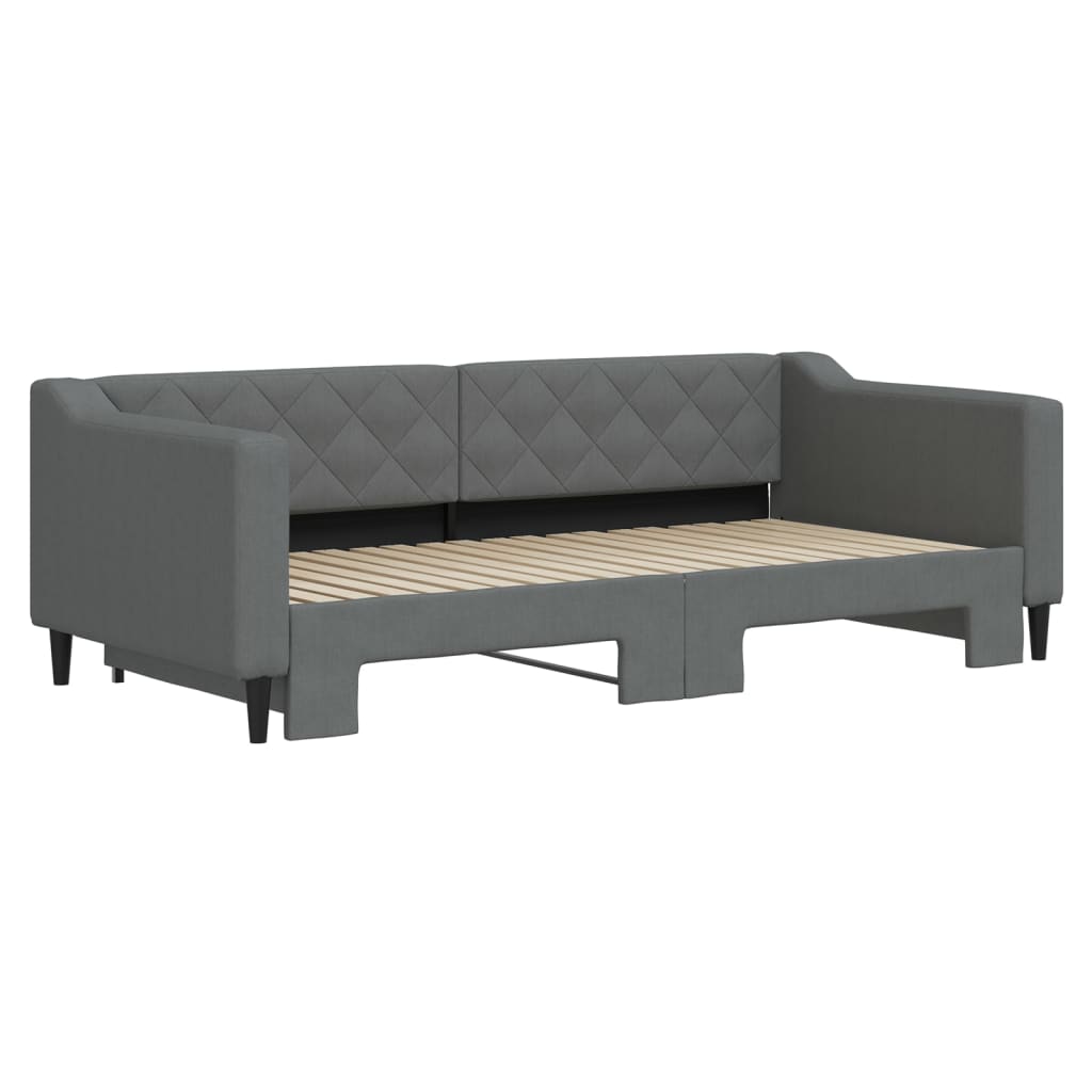 vidaXL Sofá cama nido tela gris oscuro 90x190 cm