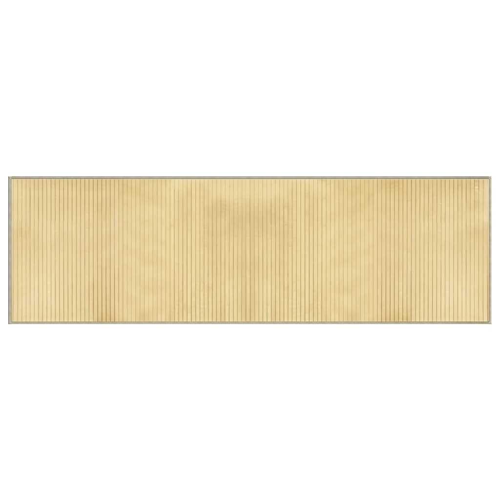 vidaXL Alfombra rectangular bambú color natural claro 60x200 cm