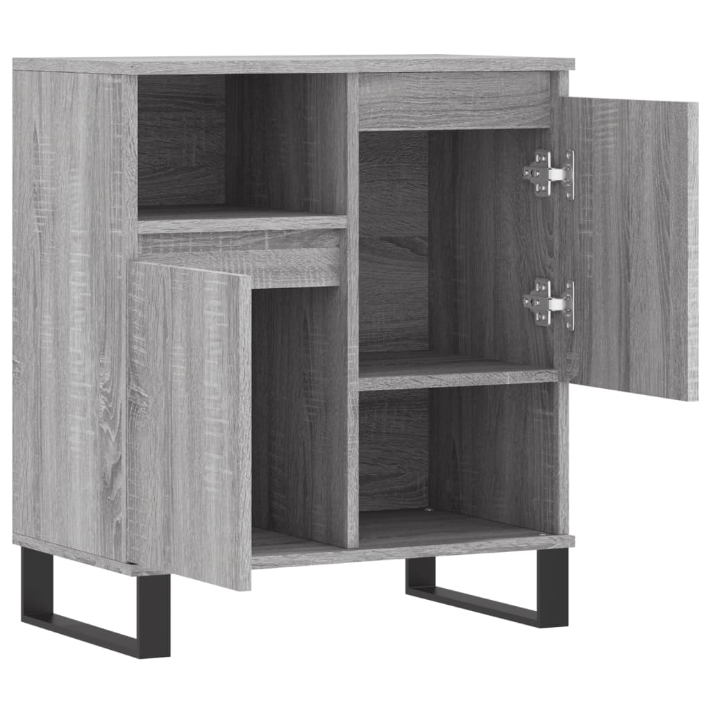 vidaXL Aparador de madera contrachapada gris Sonoma 60x35x70 cm