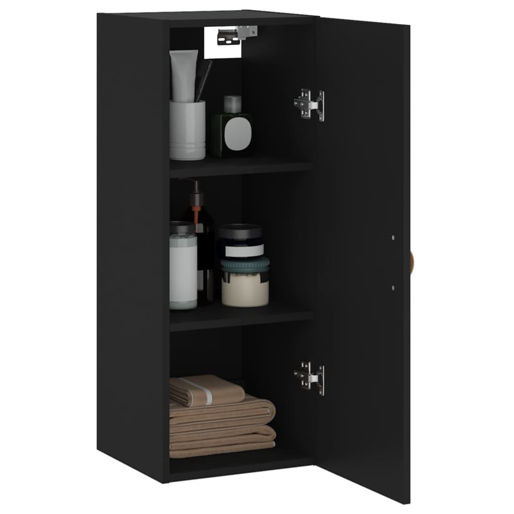 vidaXL Armario de pared negro 34,5x34x90 cm