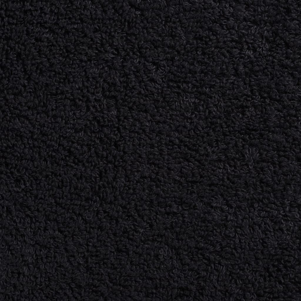 vidaXL Toallas SOLUND 10 unidades negro 30x30 cm 600 gsm