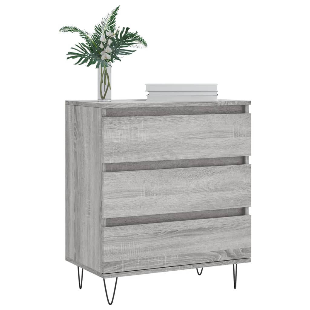 vidaXL Aparador de madera contrachapada gris Sonoma 60x35x70 cm