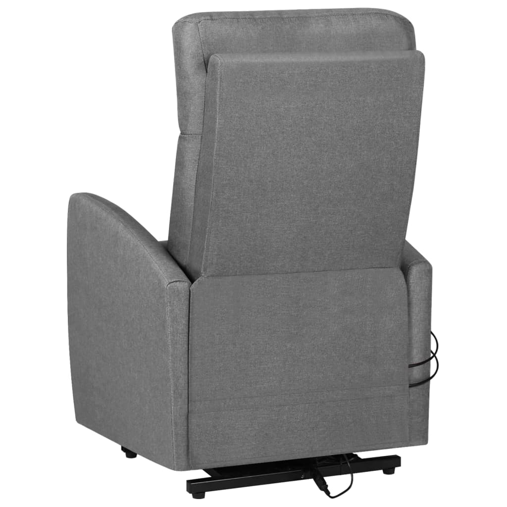 vidaXL Sillón de masaje elevable tela gris claro