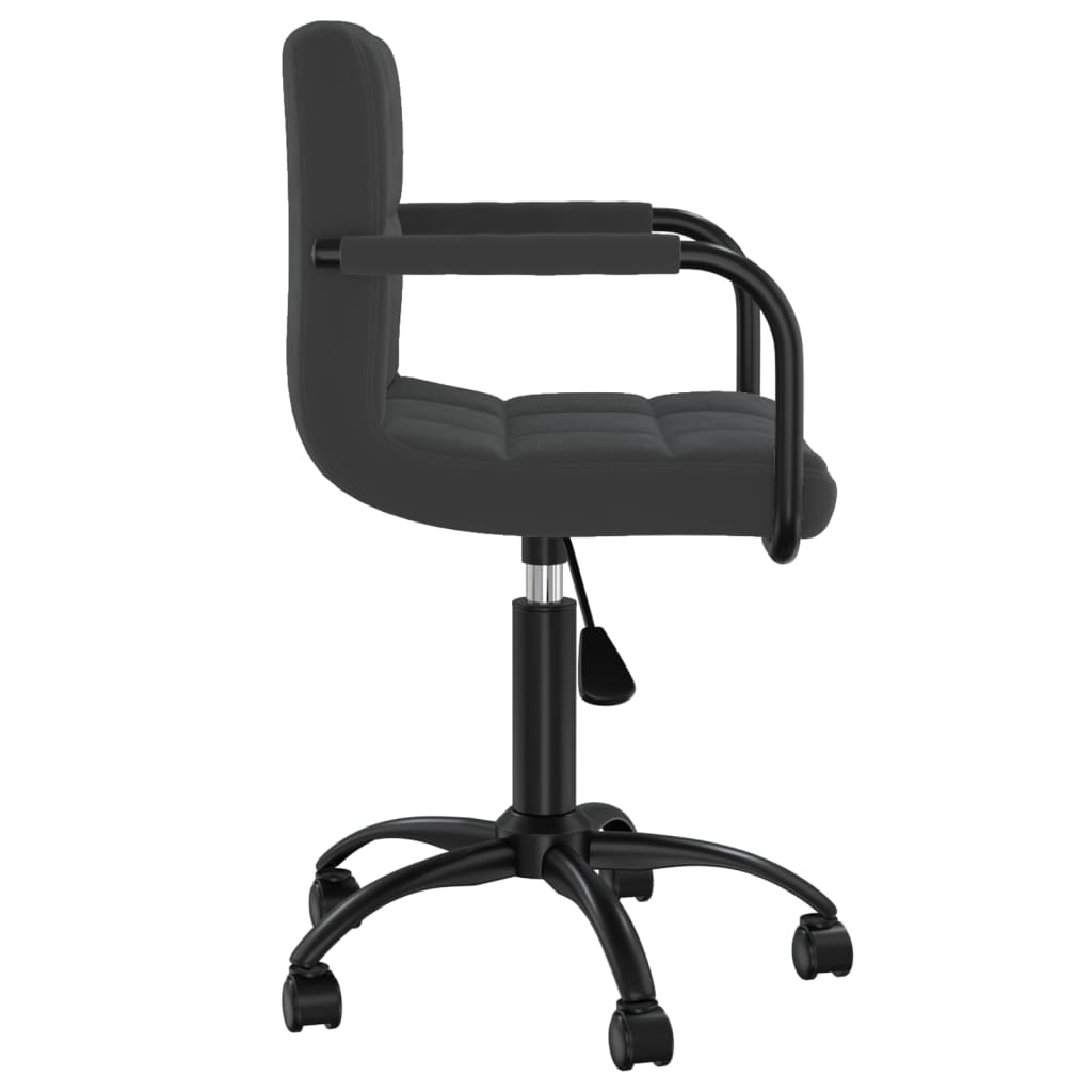 vidaXL Silla de comedor giratoria de terciopelo negro