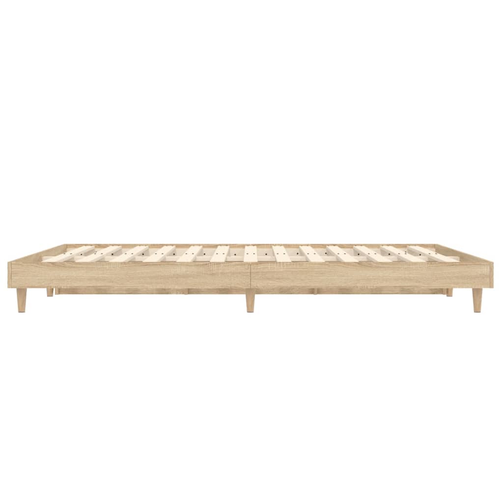 vidaXL Estructura de cama sin colchón madera roble Sonoma 140x190 cm