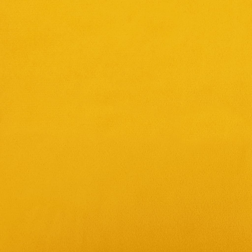 vidaXL Reposapiés de terciopelo amarillo mostaza 60x60x36 cm