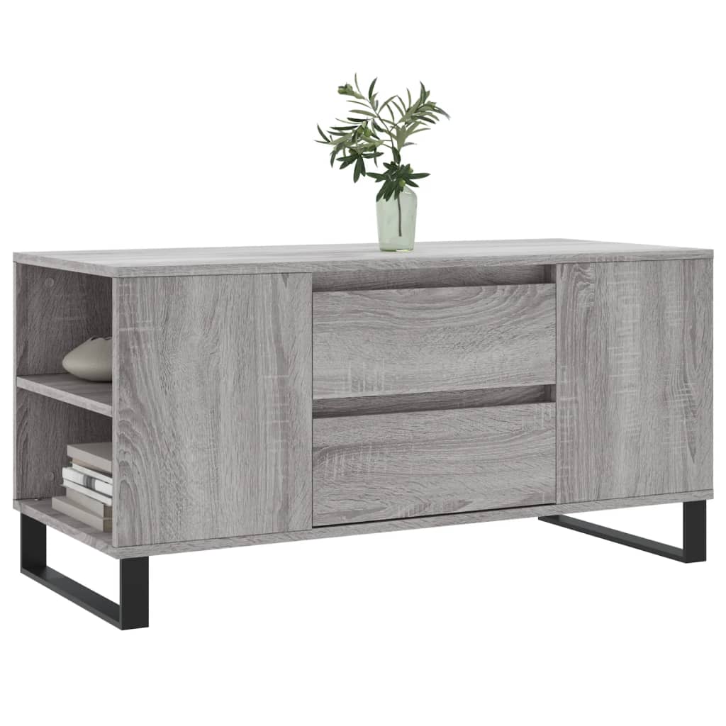 vidaXL Mesa de centro madera de ingeniería gris Sonoma 102x44,5x50 cm