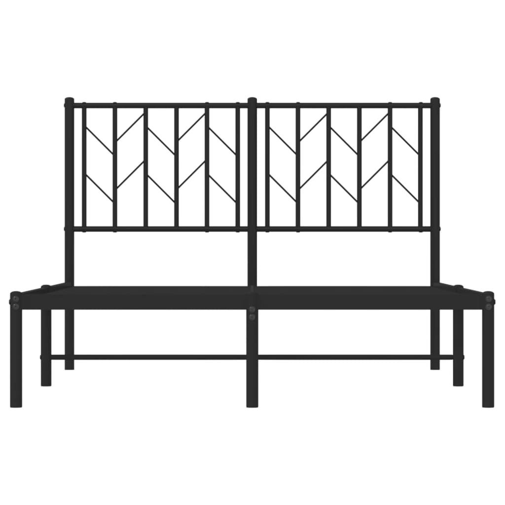 vidaXL Estructura cama sin colchón con cabecero metal negro 120x190 cm