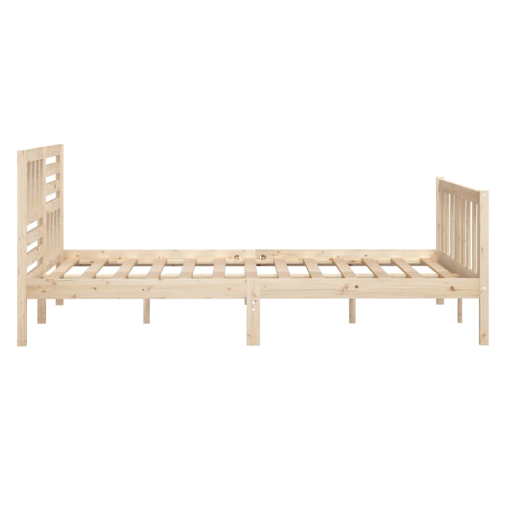 vidaXL Estructura de cama de madera maciza 140x190 cm