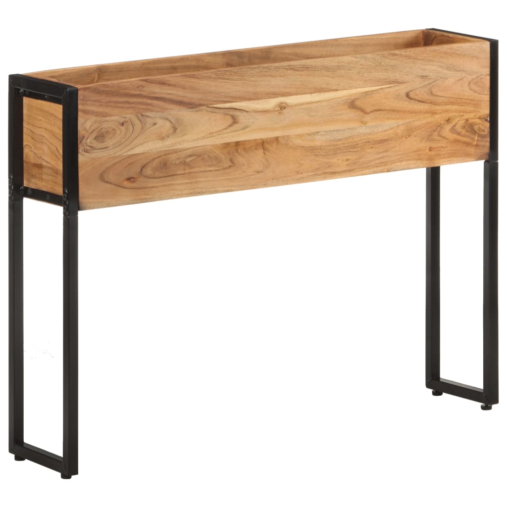 vidaXL Jardinera de madera maciza de acacia 90x20x68 cm