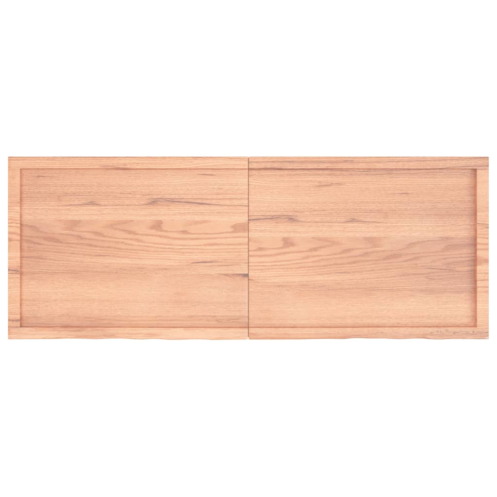 vidaXL Encimera baño madera maciza tratada marrón claro 160x60x(2-6)cm