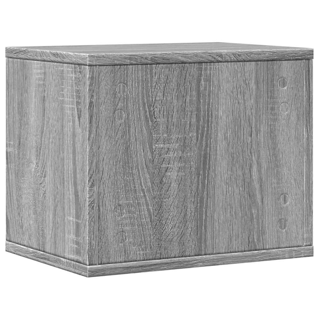 vidaXL Organizador escritorio madera ingeniería gris 36x26x29,5 cm