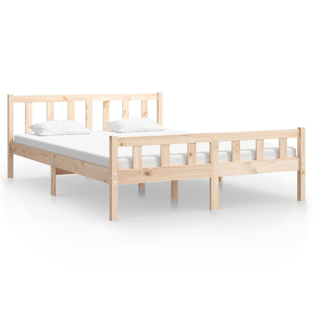 vidaXL Estructura de cama sin colchón madera maciza 120x200 cm