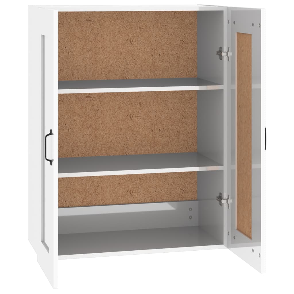 vidaXL Armario de pared colgante blanco brillante 69,5x32,5x90 cm