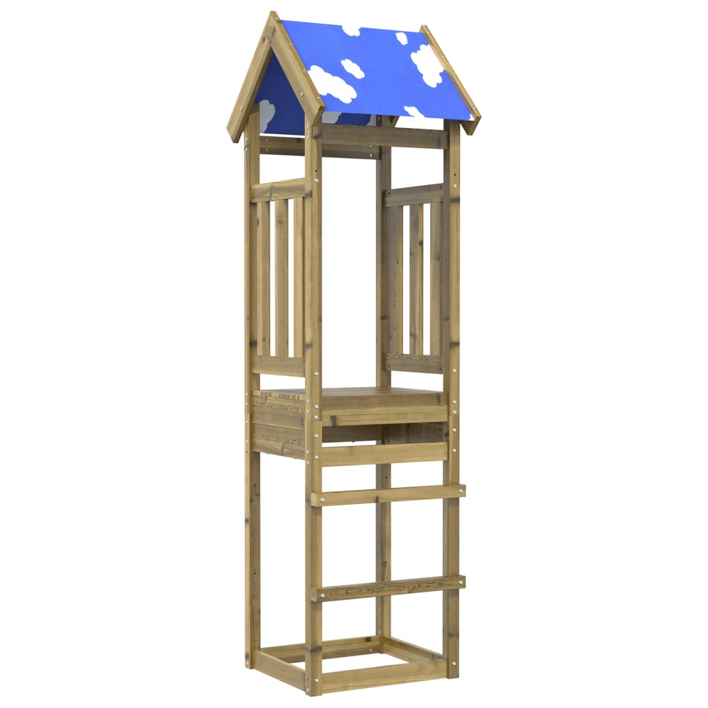 vidaXL Torre de juegos madera pino impregnada 52,5x46,5x208 cm