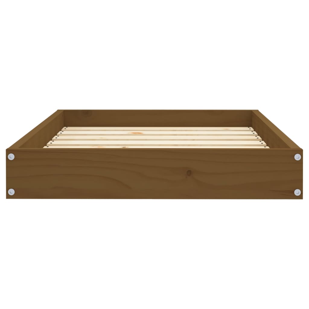 vidaXL Cama para perros madera maciza pino marrón miel 71,5x54x9 cm