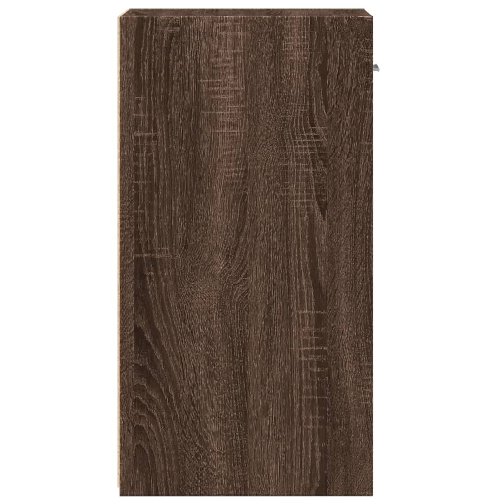 vidaXL Mesitas noche 2 uds madera ingeniería marrón roble 35x34x65 cm