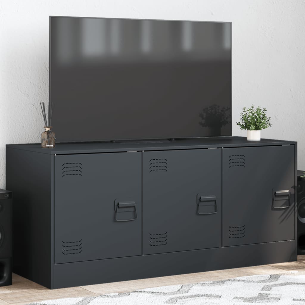 vidaXL Mueble para TV de acero gris antracita 99x39x44 cm