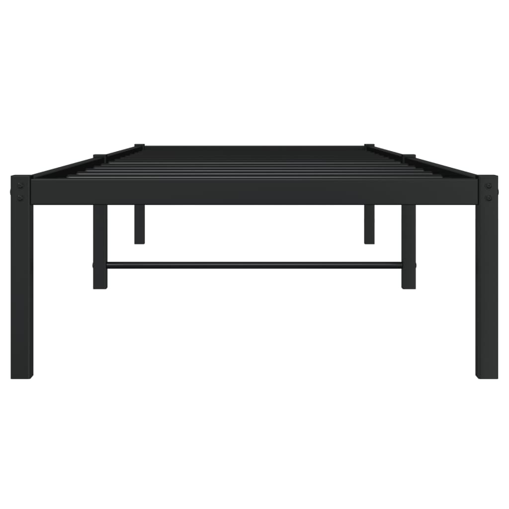 vidaXL Estructura de cama metal negro 75x190 cm