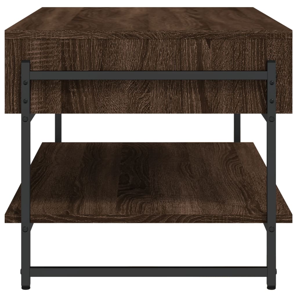 vidaXL Mesa de centro madera contrachapada roble marrón 90x50x45 cm