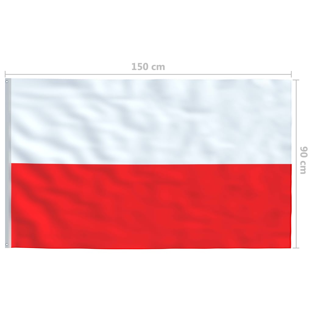 vidaXL Bandera de Polonia 90x150 cm