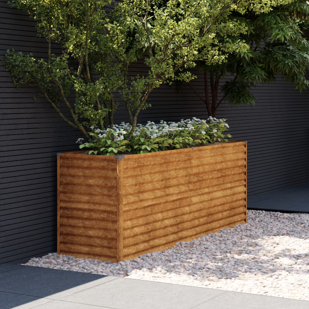 vidaXL Jardinera acero corten 196x50x69 cm