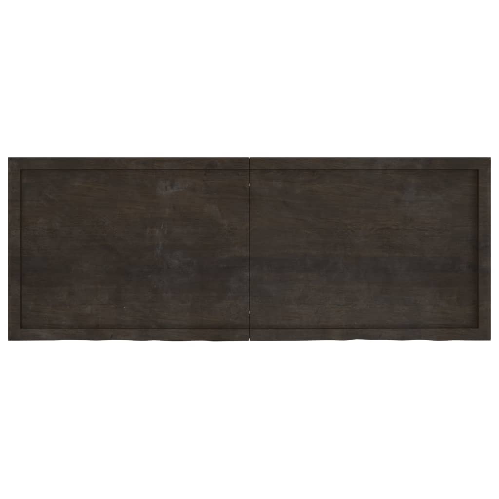 vidaXL Encimera de baño madera tratada marrón oscuro 160x60x(2-4) cm