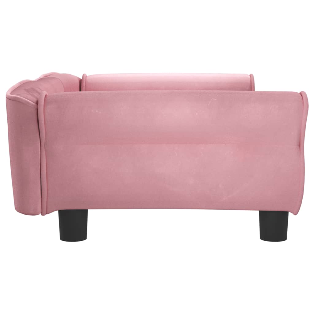 vidaXL Cama para perros de terciopelo rosa 95x55x30 cm