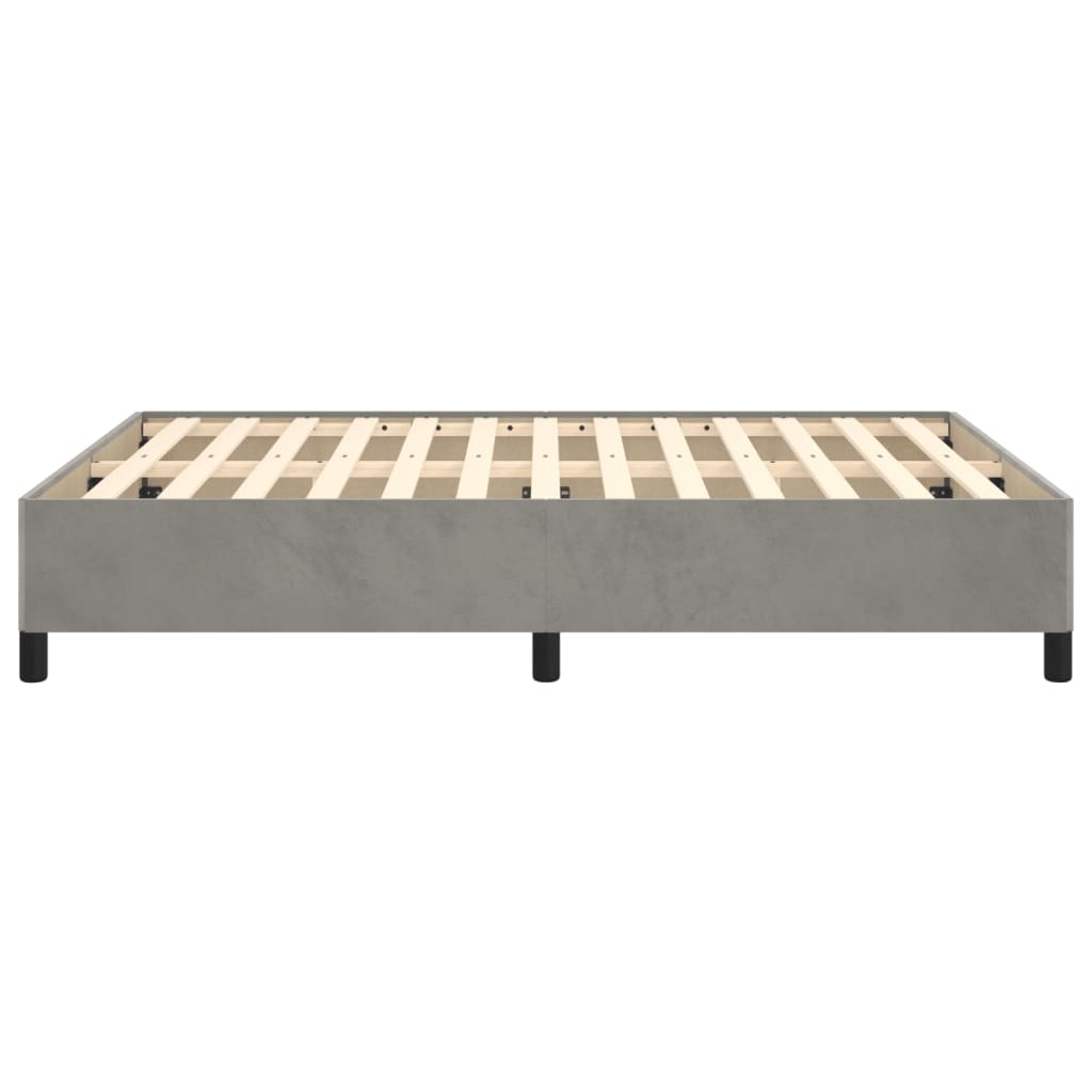 vidaXL Estructura de cama sin colchón terciopelo gris claro 140x190 cm