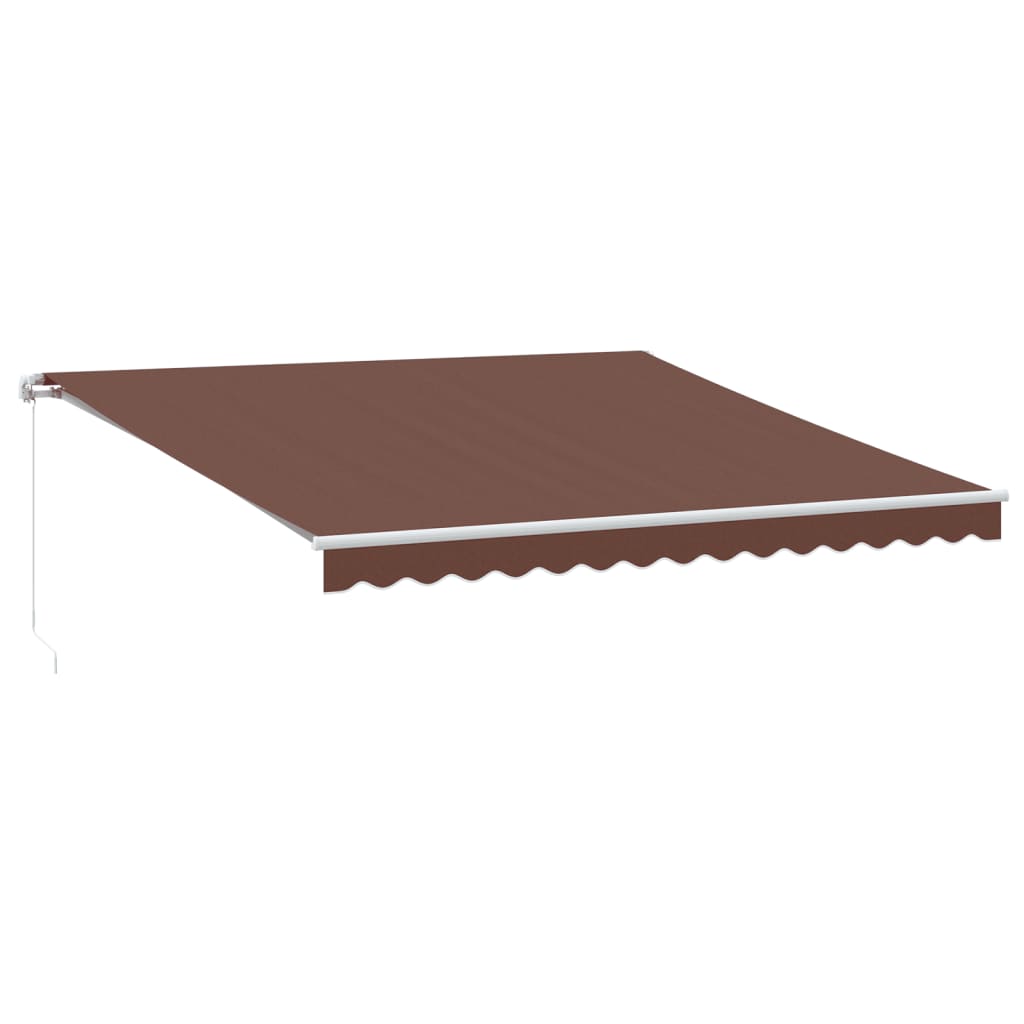 vidaXL Toldo retráctil manual marrón 400x350 cm