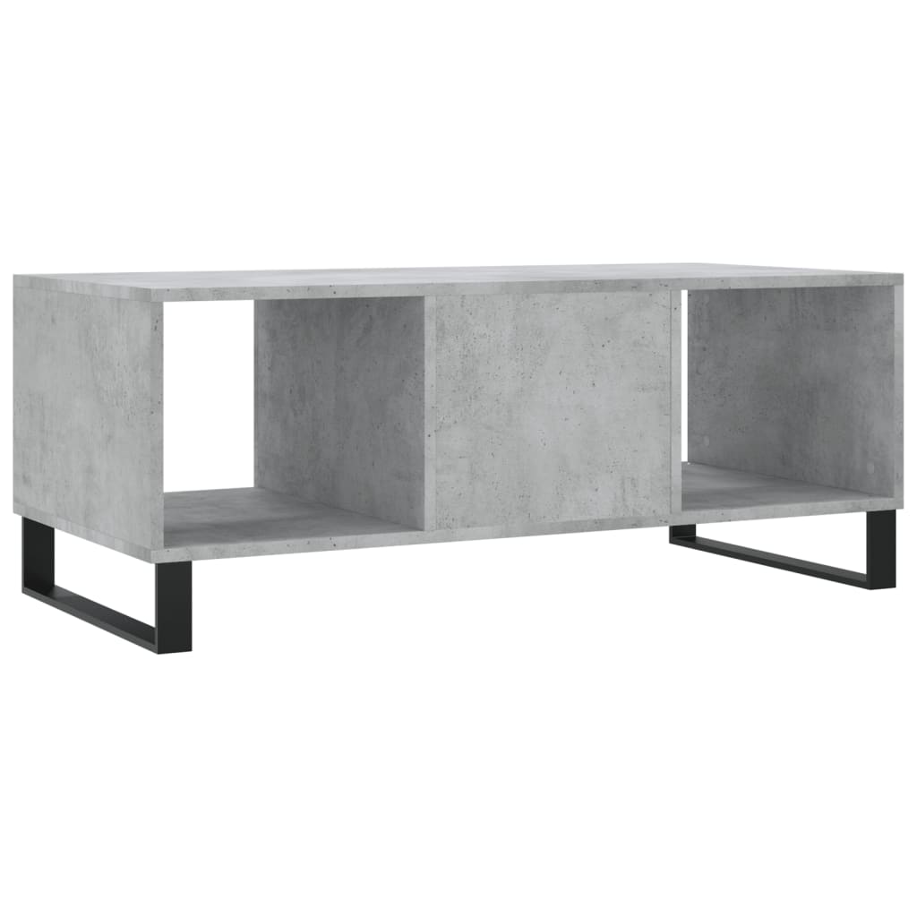 vidaXL Mesa de centro madera contrachapada gris hormigón 102x50x40 cm