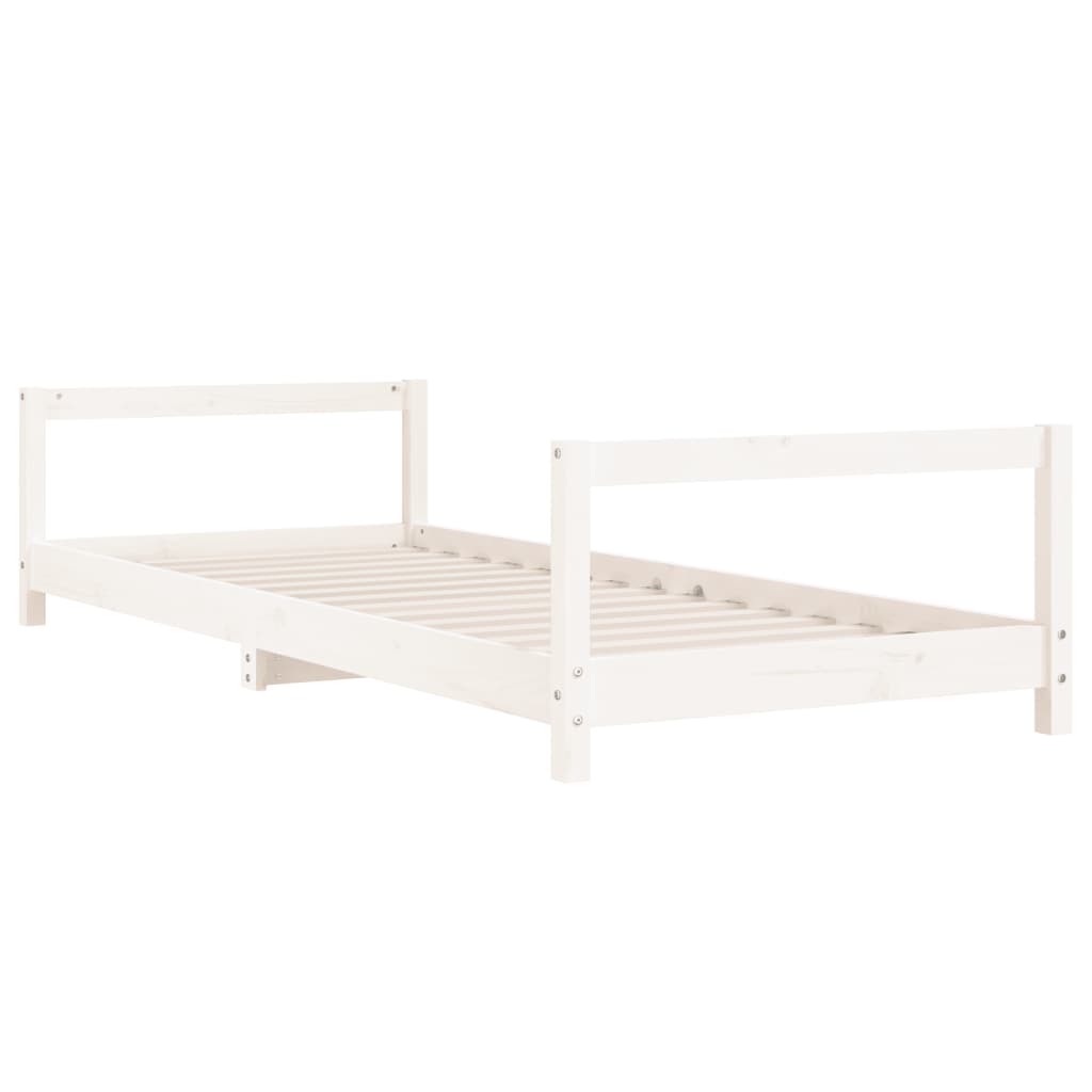 vidaXL Estructura de cama para niños madera de pino blanco 80x200 cm