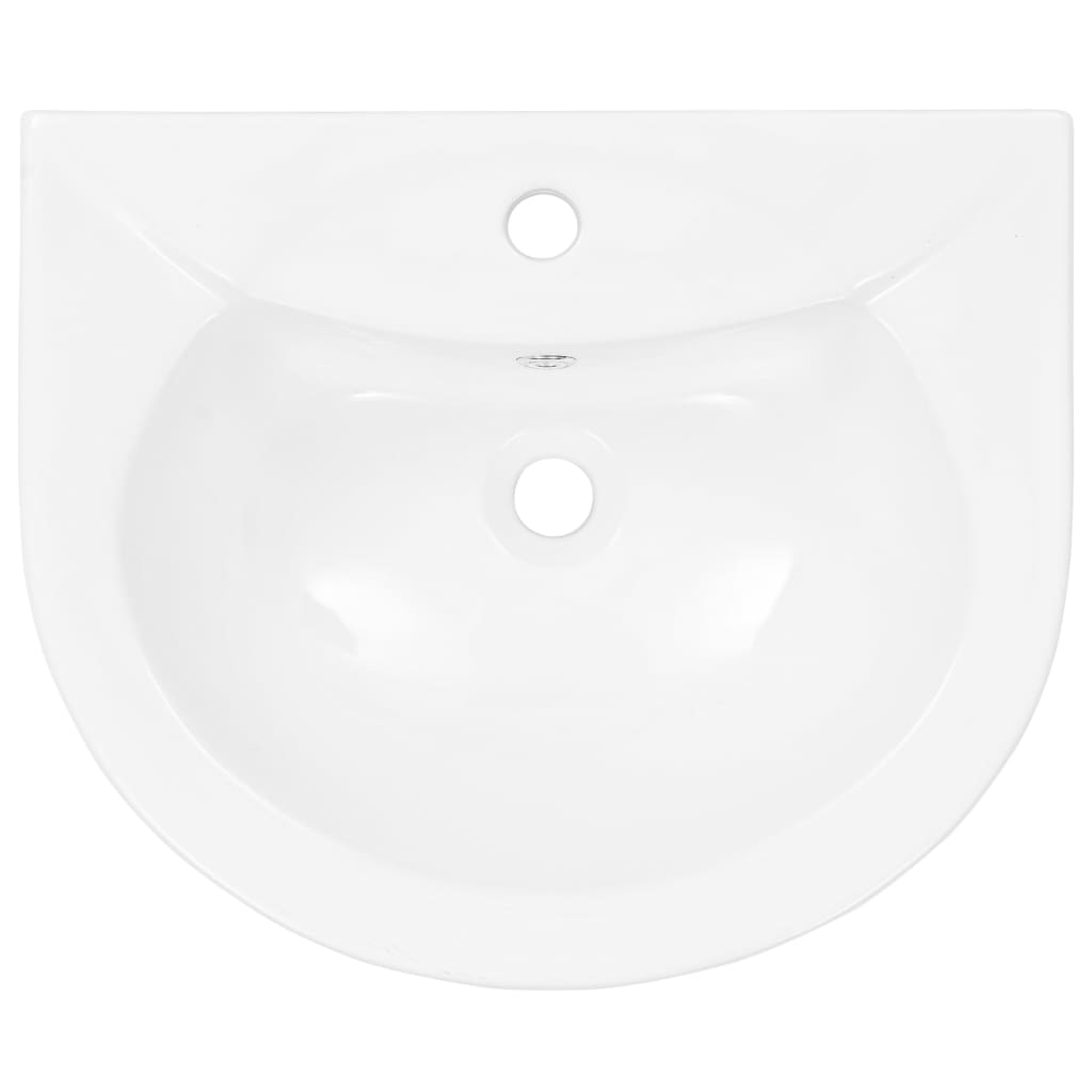 vidaXL Lavabo de pie de cerámica blanco 520x440x190 mm