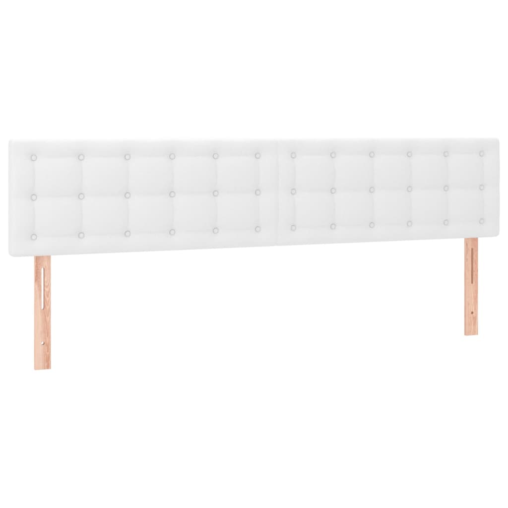 vidaXL Cama box spring con colchón cuero sintético blanco 200x200 cm