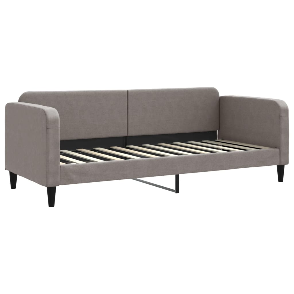 vidaXL Sofá cama nido con cajones tela gris taupe 80x200 cm