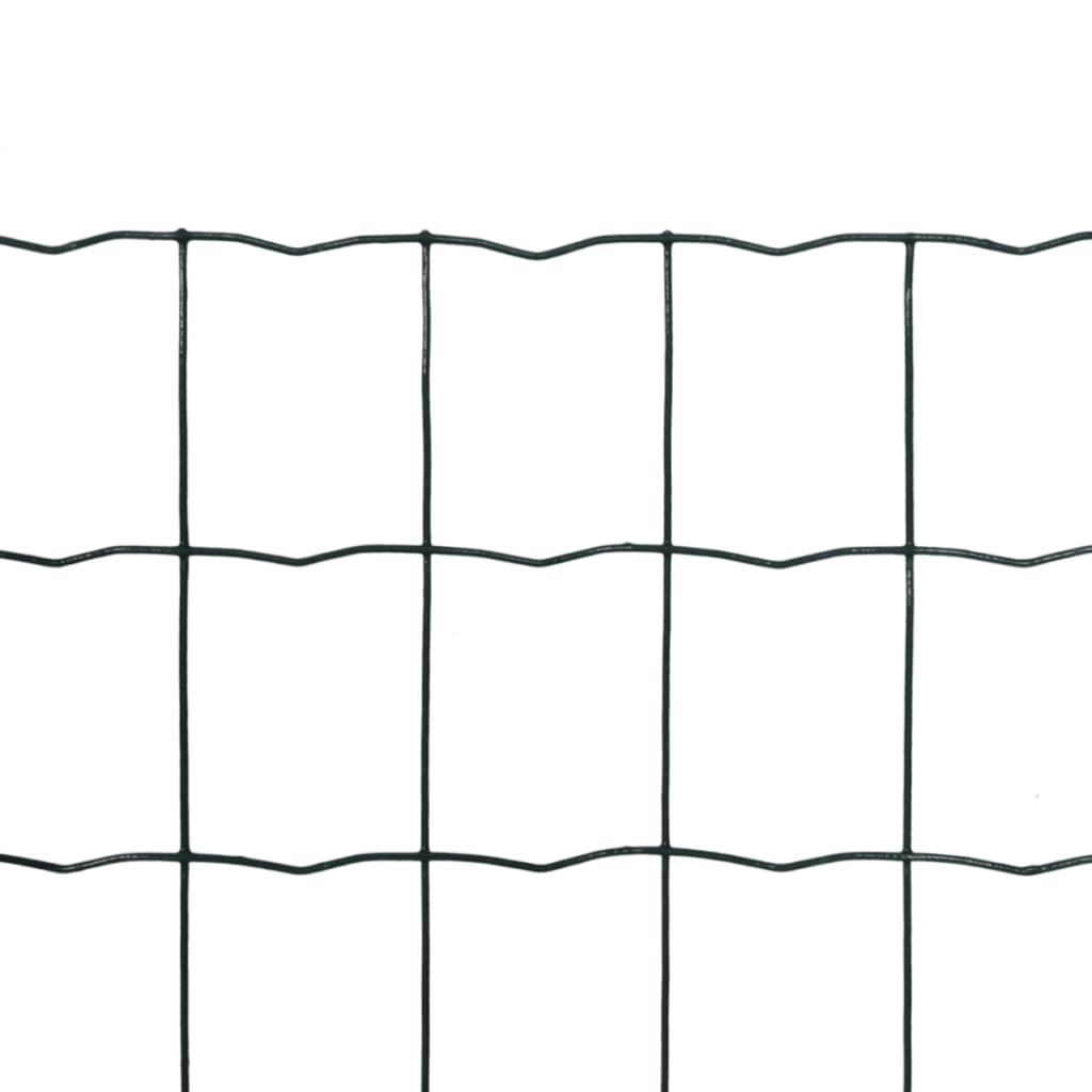 vidaXL Euro Valla de acero verde 10x1,7 m