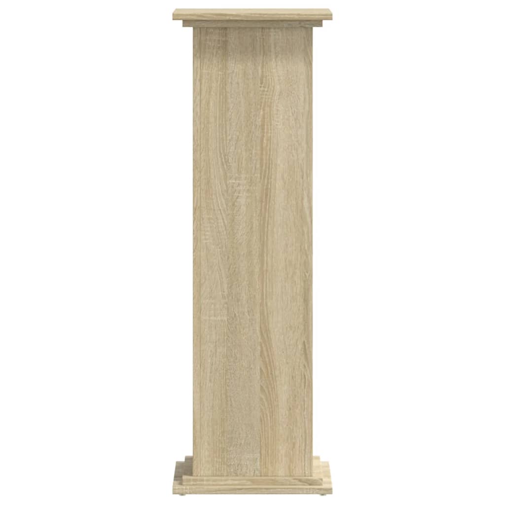 vidaXL Soportes de plantas madera ingeniería roble Sonoma 33x33x100 cm