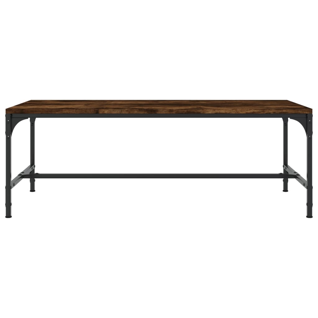 vidaXL Mesa de centro madera contrachapada roble ahumado 80x50x35 cm