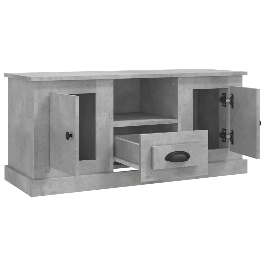 vidaXL Mueble de TV madera contrachapada gris hormigón 100x35,5x45 cm