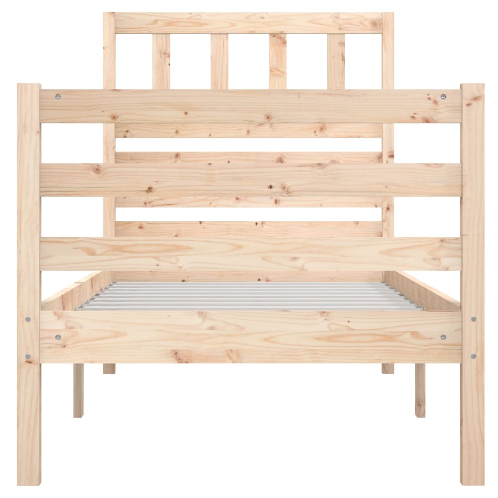 vidaXL Estructura de cama de madera maciza 90x200 cm