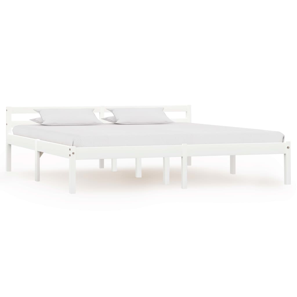 vidaXL Estructura de cama sin colchón madera de pino blanco 180x200 cm