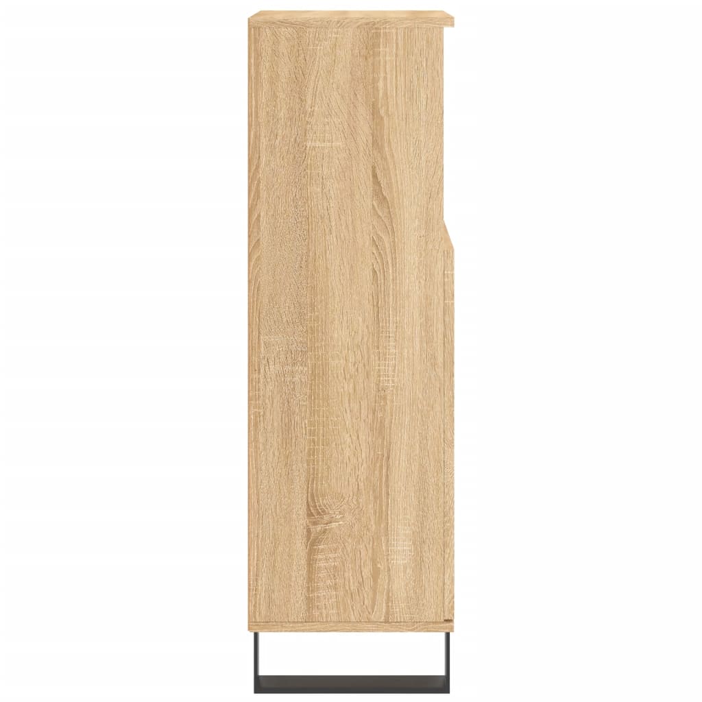 vidaXL Armario de baño madera contrachapada roble Sonoma 30x30x100 cm